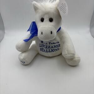 White Stallion Plush Lipizzaner Stallions 2007 Collectible Horse Beanie 7 Inch